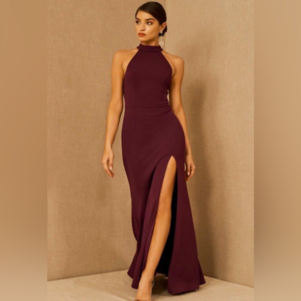 BHLDN MONTREAL CREPE MAXI DRESS IN WINE